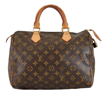 Speedy 30, £850, Handbags, Brown, Canvas, Front view